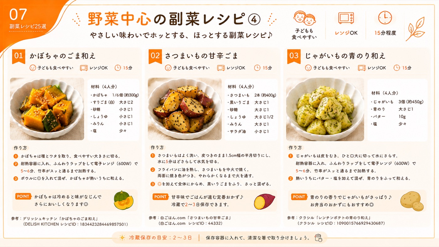 野菜中心の副菜レシピ4