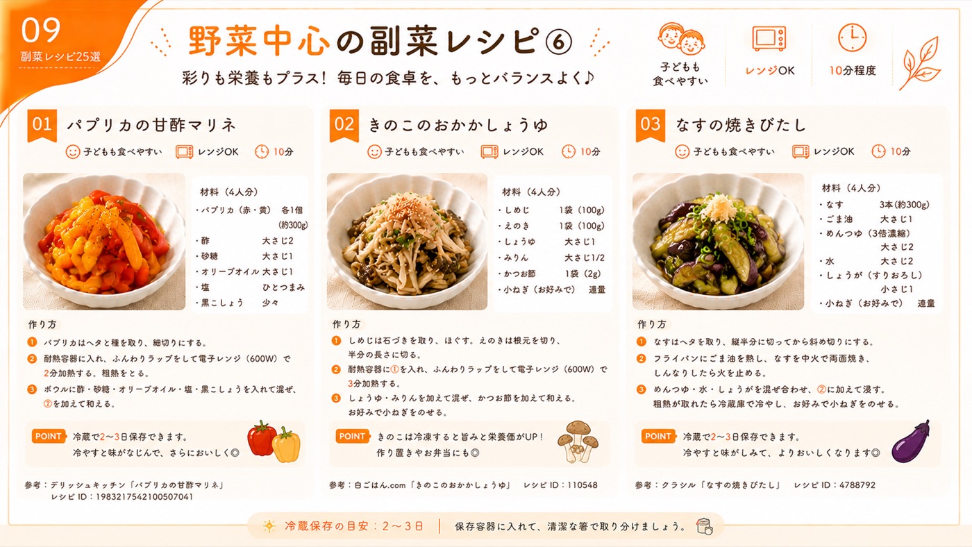 野菜中心の副菜レシピ6