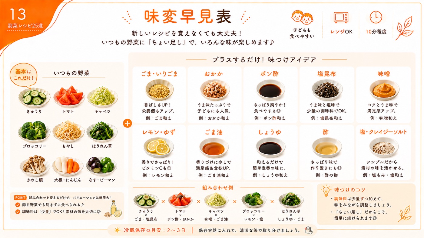 味変早見表